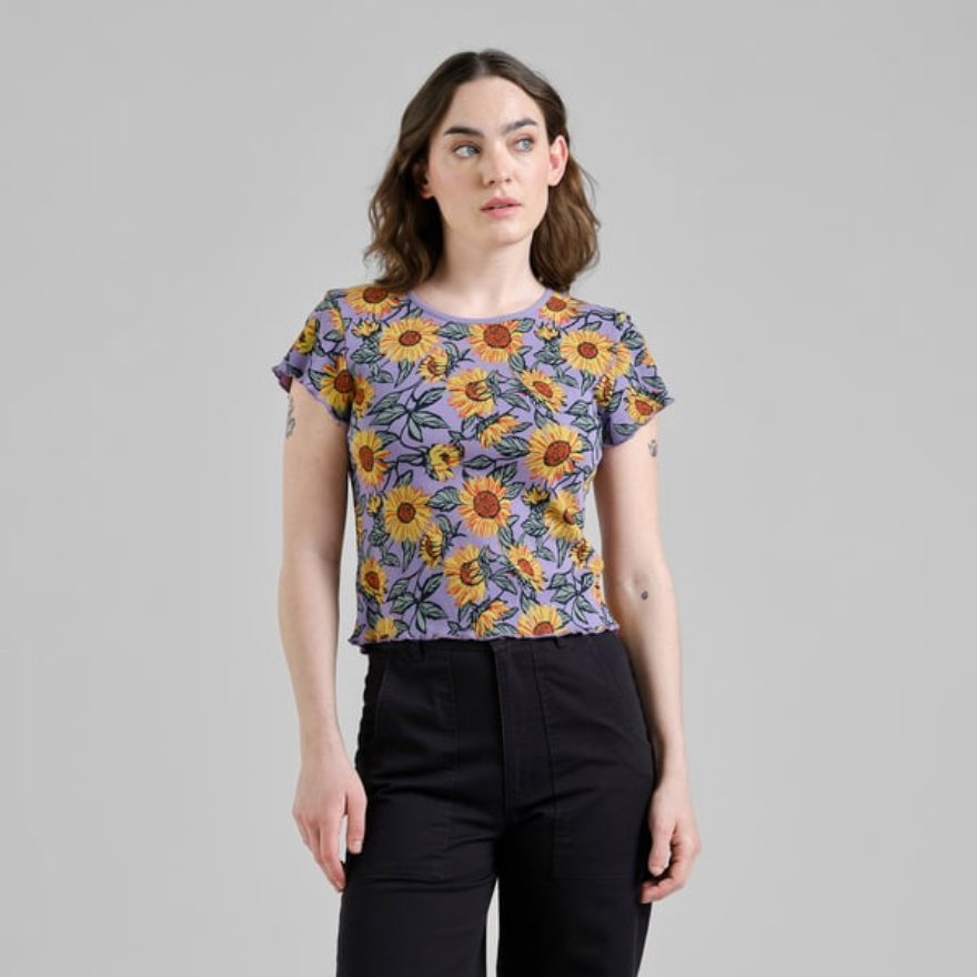 Dedicated Toppur Rib Top Ven Sunflower
