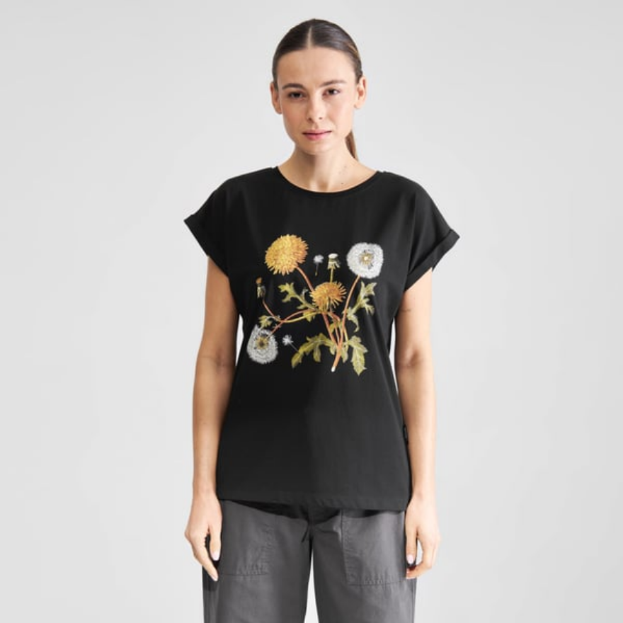 Dedicated bolur T-shirt Visby Dandelions Black