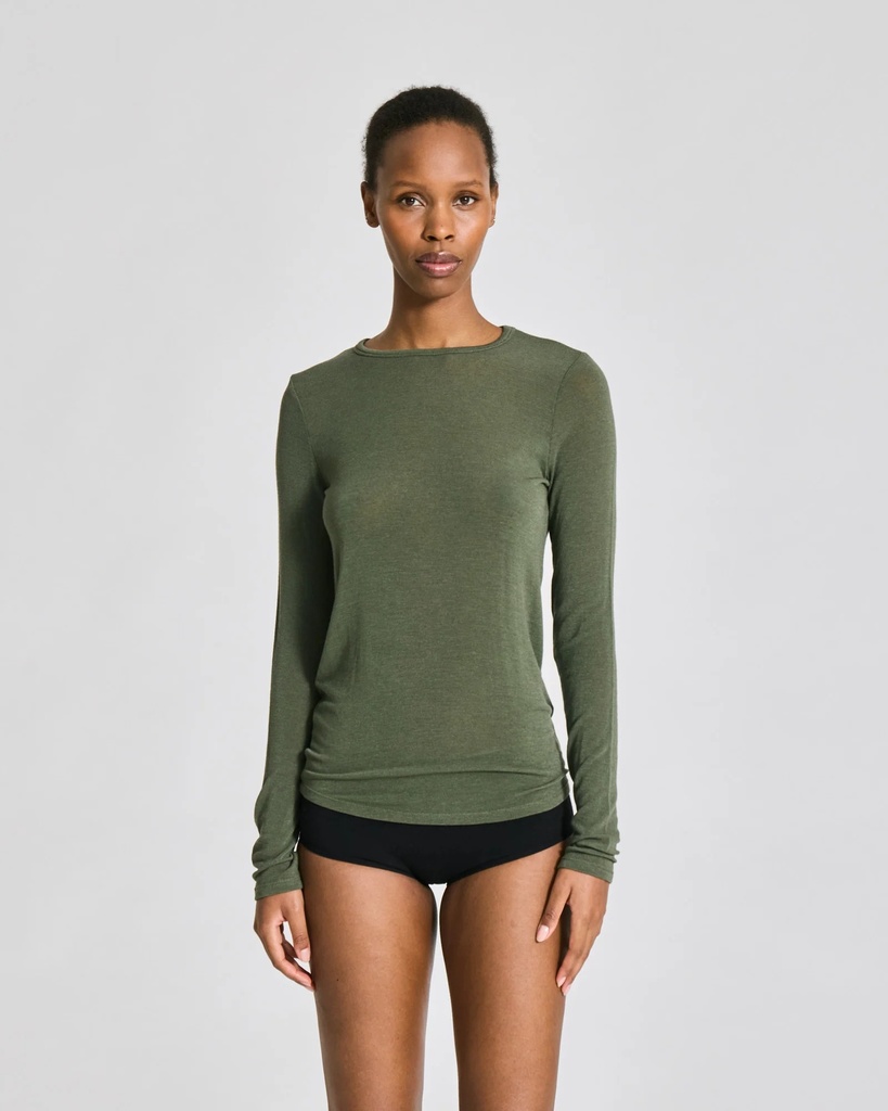 GAI+LISVA Toppur Thyra LS Wool Top Olive night