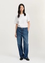 AIAYU gallabuxur Carlo Midwaist Wide Jeans Worn blue