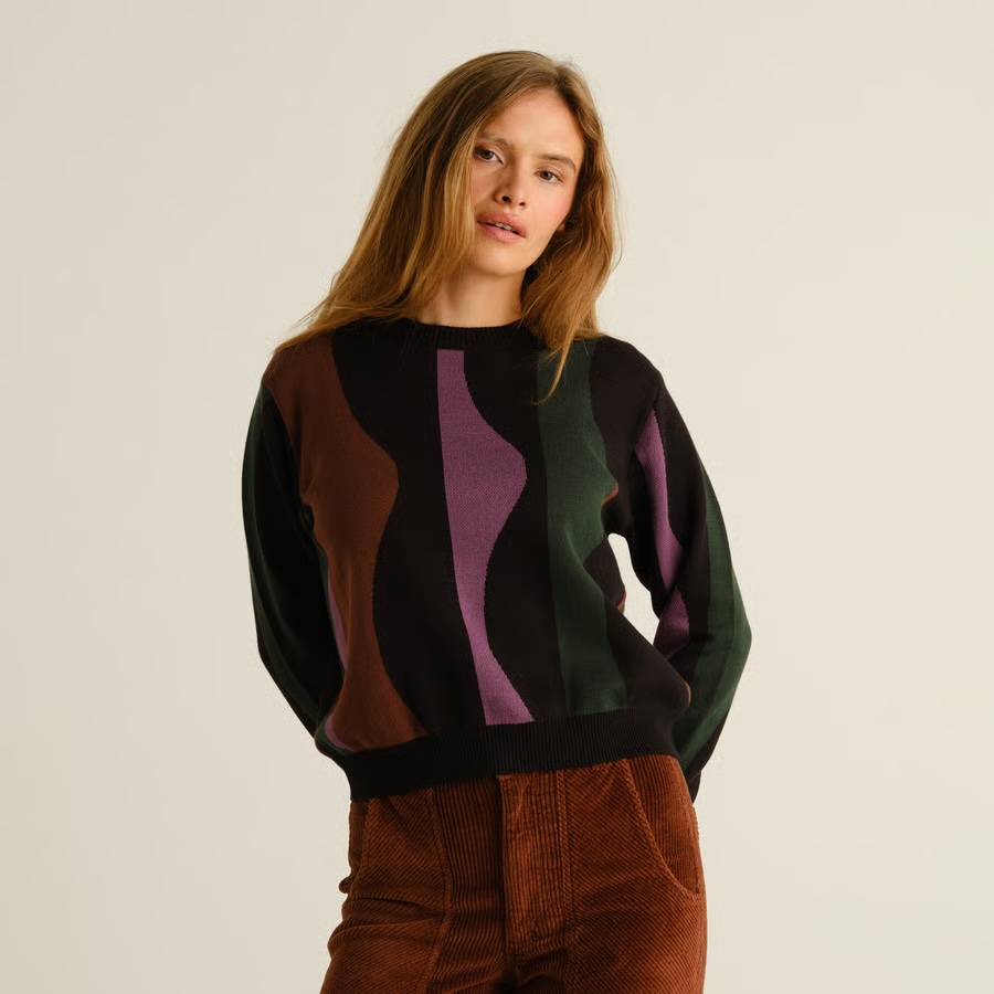 Dedicated peysa Sweater Arendal Wavy stripe