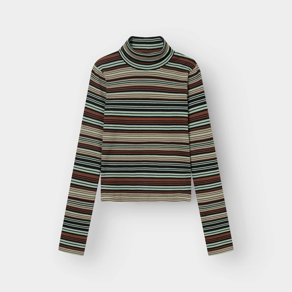 Dedicated Toppur Rib top Malma Stripe Green