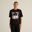 Dedicated bolur Vadstena Painted Swans Black