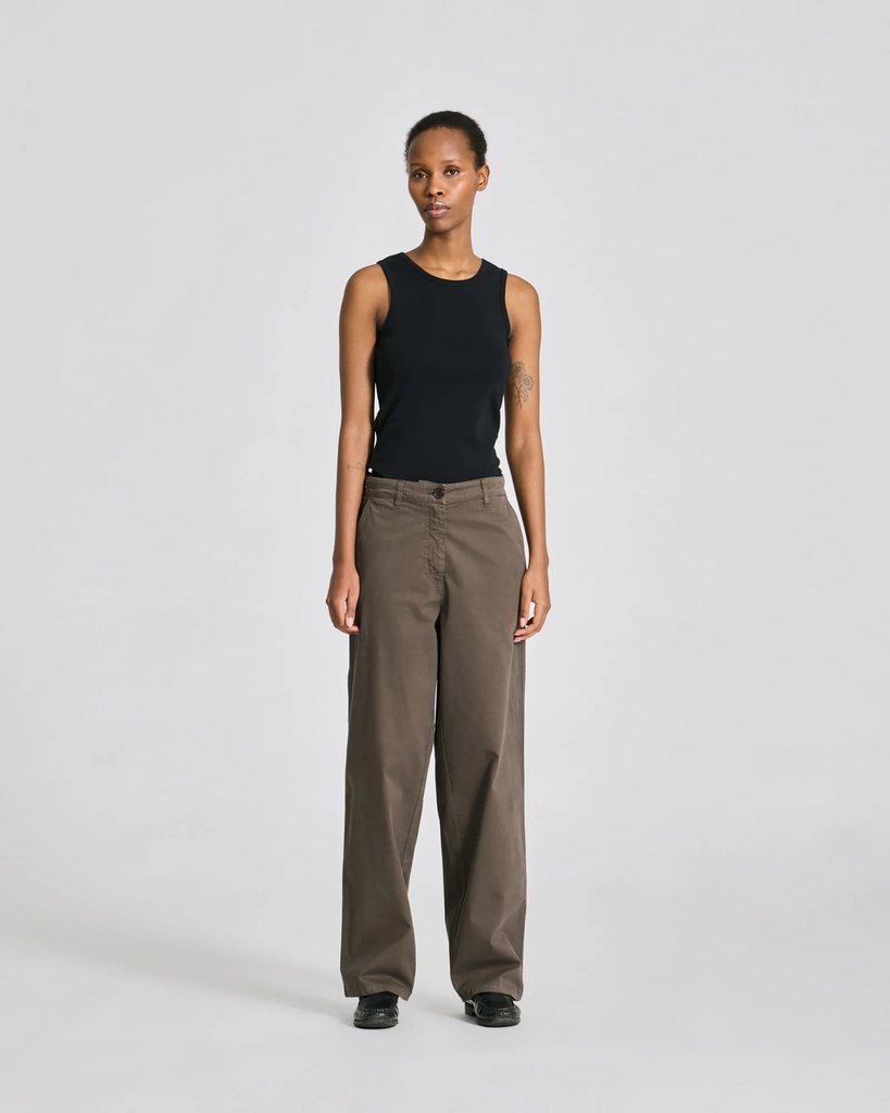 GAI+LISVA Buxur Natalie Cotton stretched Twill Pants Olive