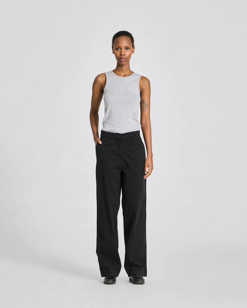 GAI+LISVA Buxur Natalie Cotton stretched Twill Pants Black