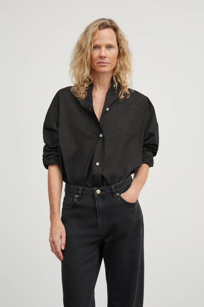SKALL skyrta Edgar shirt Black