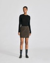 GAI+LISVA Pils Natacha Cotton Corduroy skirt Black olive