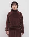 Baserange peysa Fold turtleneck Velour Nautil Brown