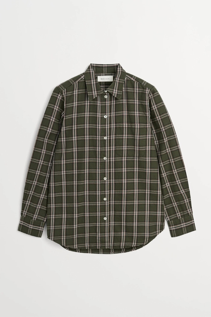 SKALL skyrta Nico shirt Green/white check