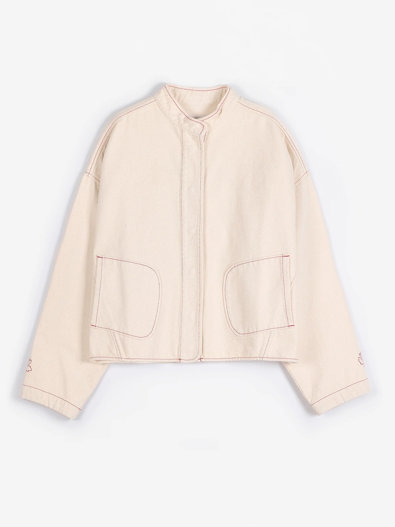 BOBO CHOSES jakki Vibrant Flower ecru twill jacket
