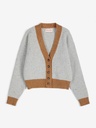 BOBO CHOSES peysa Color block wool blend V-cardigan