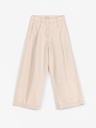 BOBO CHOSES buxur Ecru twill pleated barrel pants