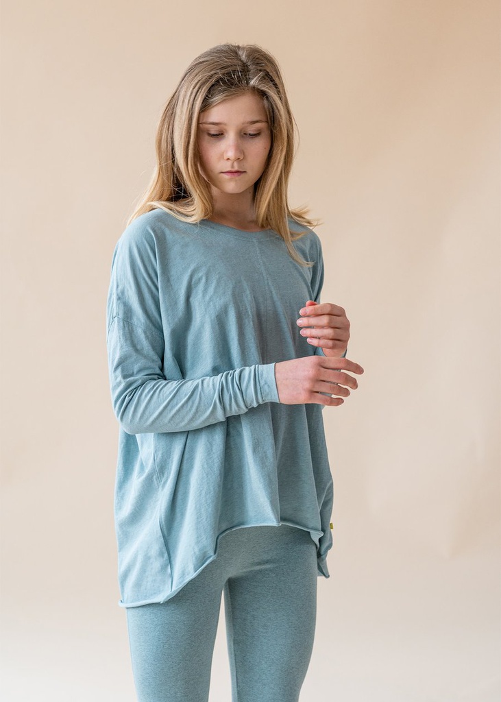 YOGAMII - LION DRAPY TEE - BLUE MIST