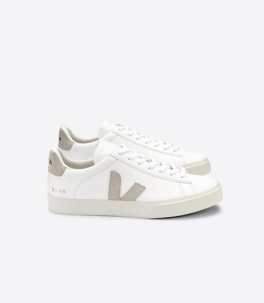 VEJA - skór CAMPO CHROMEFREE - WHITE NATURAL SUEDE