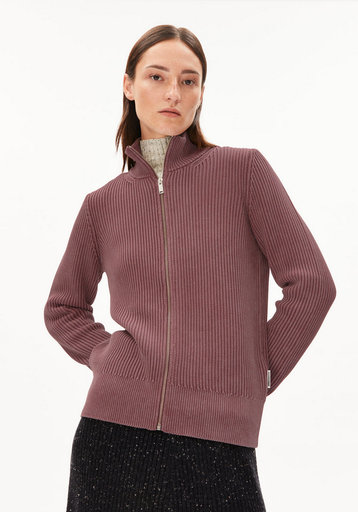 ARMEDANGELS peysa Rebeccaa GMT dye dark berry