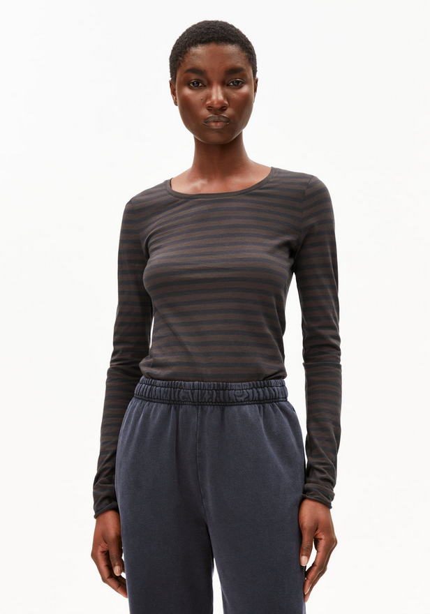 ARMEDANGELS bolur Einiaara Stripes cream/dark steel