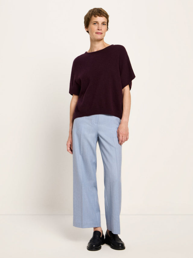 Lanius peysa Pullunder crew Bordeaux