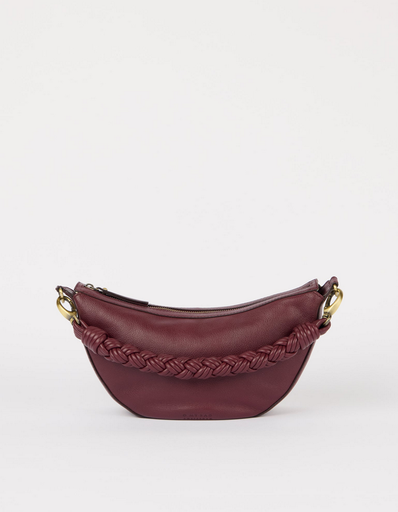 O MY BAG LEO Dark Cherry Soft Grain Leather