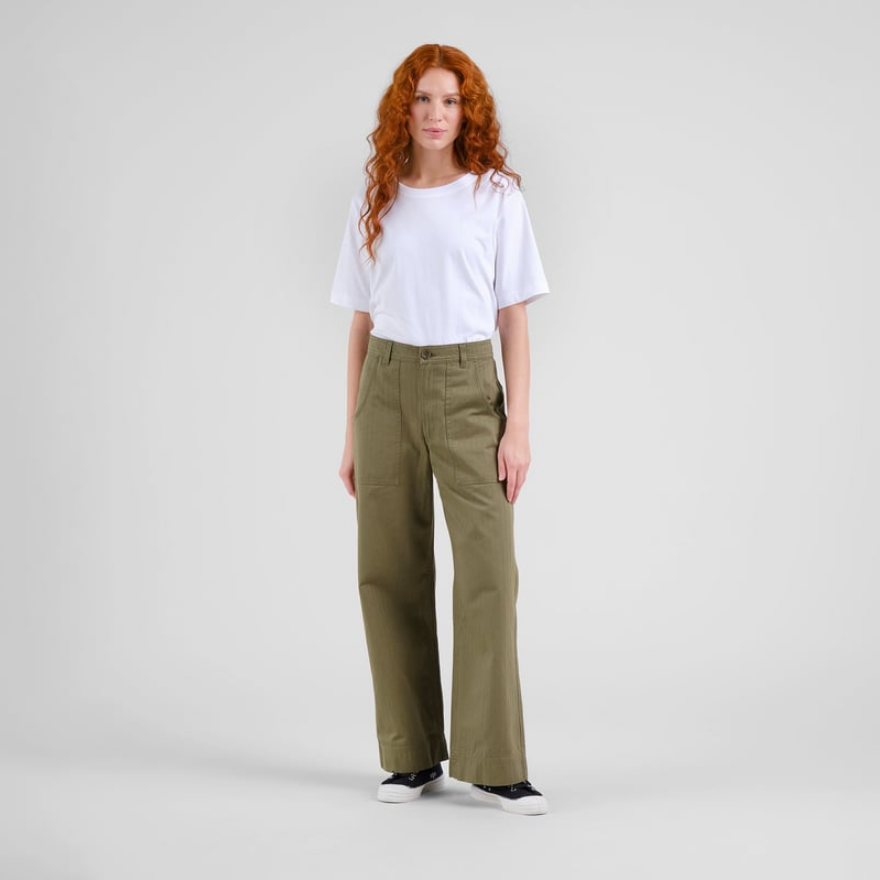 Dedicated buxur Workwear Pants Vara Herring Leaf green