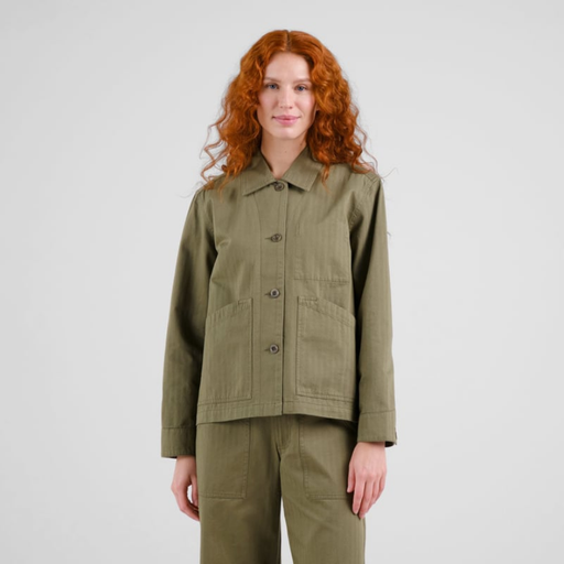 Dedicated jakki Jacket Stiby Herringbone Leaf green
