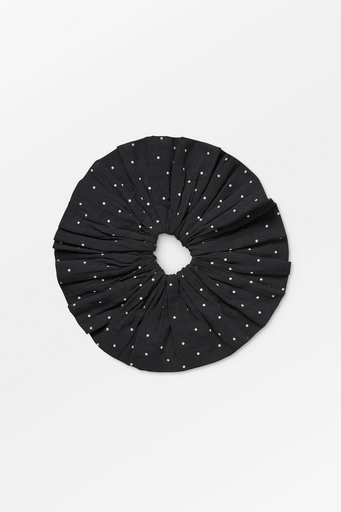 SKALL  hárskraut Big scrunchie Black/white dot