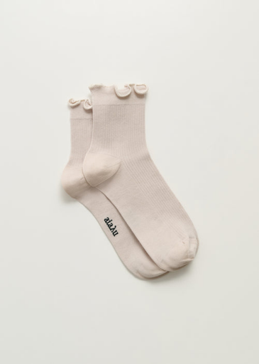 AIAYU SOKKAR Cotton Frill sock MILK