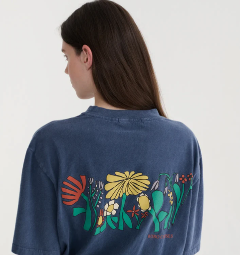 BOBO CHOSES Bolur Color Herbalist Unisex T-shirt Navy blue