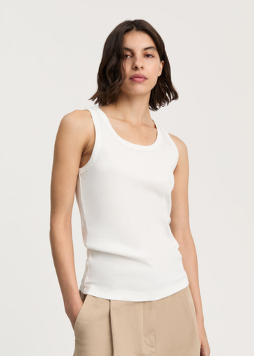 AIAYU Rib Tank Off White