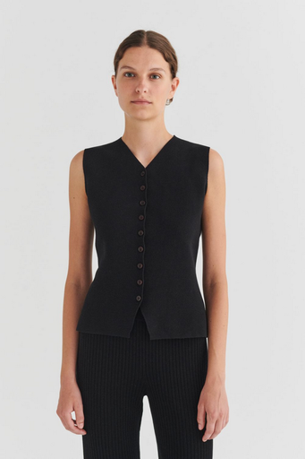 FUB toppur High Twist Waistcoat Black