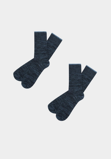 FUB sokkar Melange Socks Dark navy/Sea