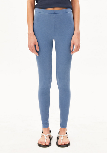 ARMEDANGELS leggings GMT dye Rib leggings Tinted navy