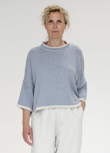 Muse Wear toppur Valborg top Offwhite/denim