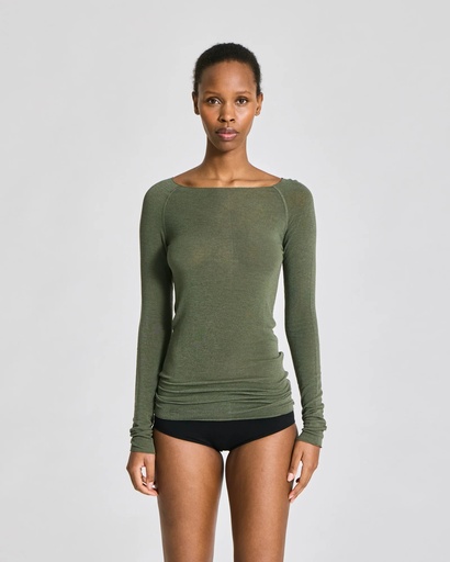 GAI+LISVA Toppur Amalie LS Wool Top Olive night