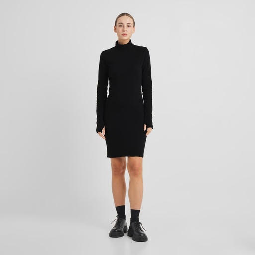 Dedicated kjóll Rib Dress Lunsen Black