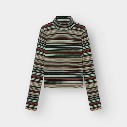 Dedicated Toppur Rib top Malma Stripe Green