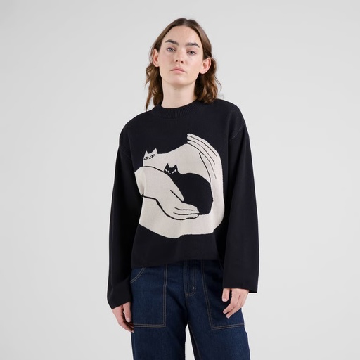 Dedicated Peysa Sweater Limhamn Kittens Black