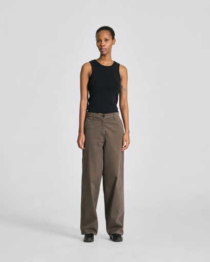 GAI+LISVA Buxur Natalie Cotton stretched Twill Pants Olive
