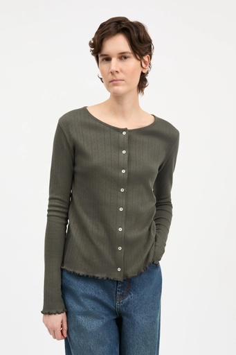 SKALL toppur Edie cardigan Dark green