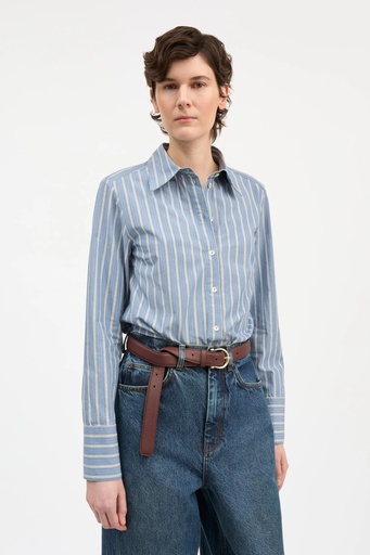SKALL skyrta Fauna shirt Blue/black/white
