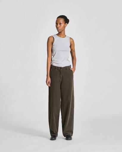 GAI+LISVA Buxur Natalie Cotton Corduroy pants Black olive