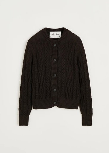 AIAYU Peysa Pala 100% Ilama wool Pure dark brown