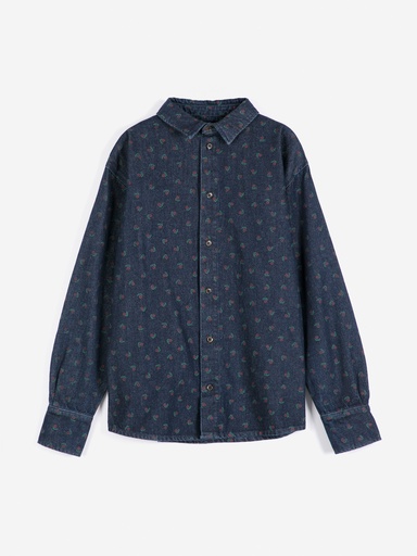 BOBO CHOSES skyrta Swamp Whirl all over light denimshirt