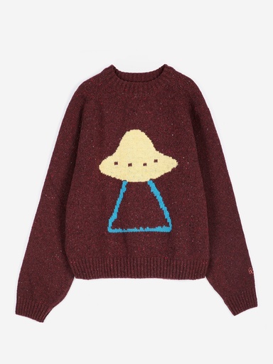 BOBO CHOSES peysa Pixel Abduction jacquard wool blend jumper