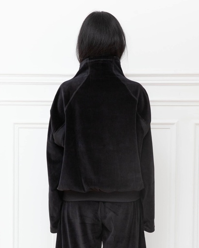 Baserange peysa Fold turtleneck Velour Black