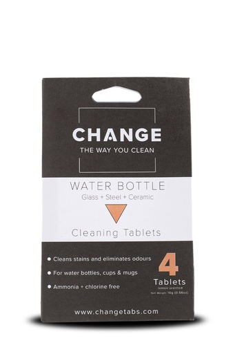 [CHE-100902] Change Hreinsitafla fyrir flöskur 4 stk/pk.