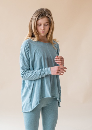 YOGAMII - LION DRAPY TEE - BLUE MIST