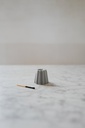 OVO THINGS - Porcelain Canele Candle Holder - Matte Bluish Grey