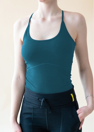YOGAMII - NIDRA STRAP TOP - ARCTIC BLUE