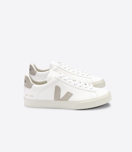 VEJA - skór CAMPO CHROMEFREE - WHITE NATURAL SUEDE