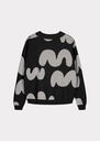 PAPU O-NECK Pullover Emotions Black Clay